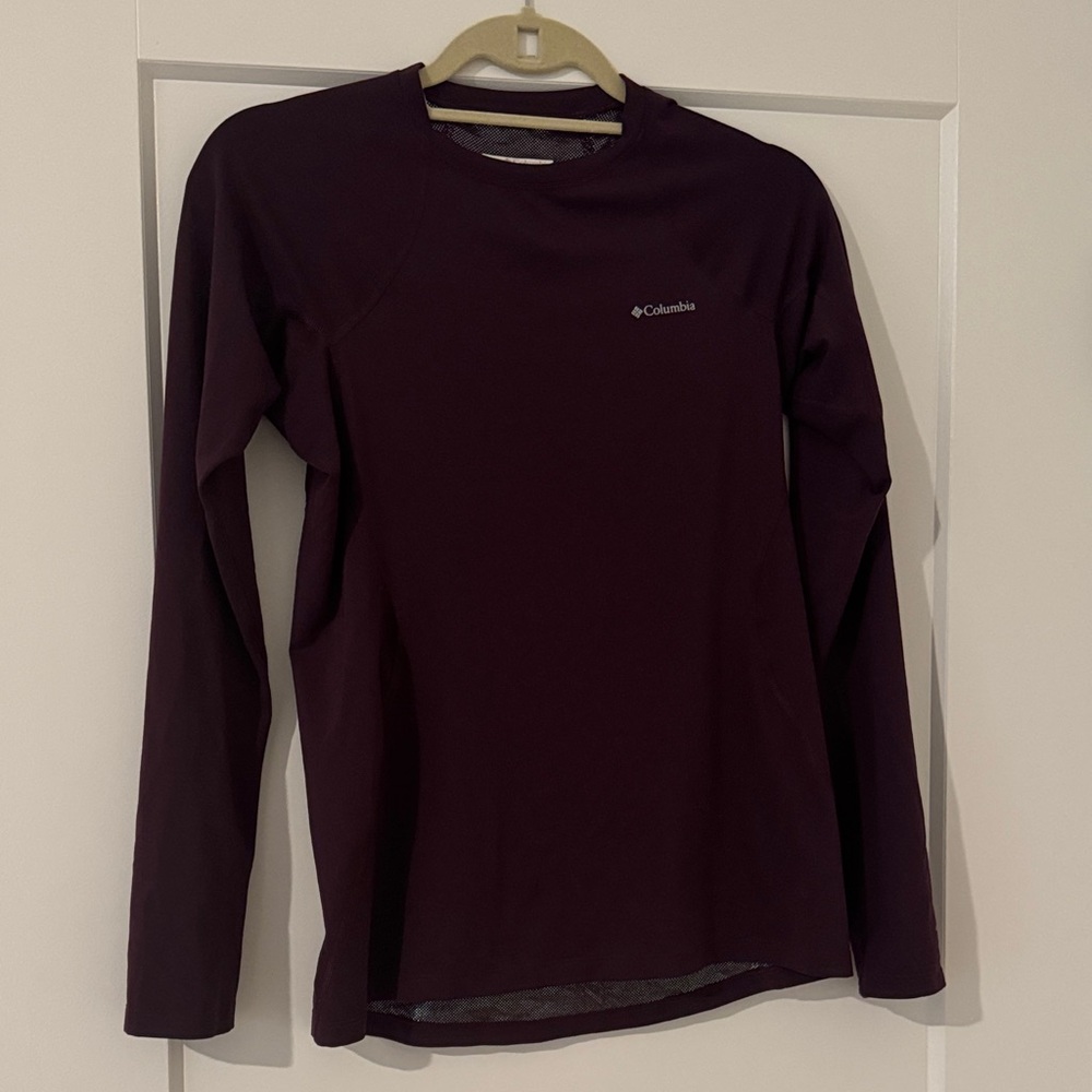 Columbia Burgundy Long Sleeve Top Omni Heat Size Medium